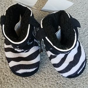 NWT zebra striped Cowboy Kickers baby shoes